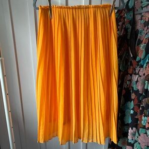 Zara Bright Orange A-Line Skirt